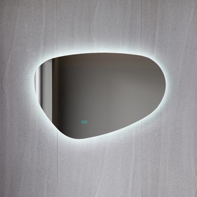 China Modern Irregular Light Touch Sensor Magnifying Wall LED Magnifying Mirror for sale