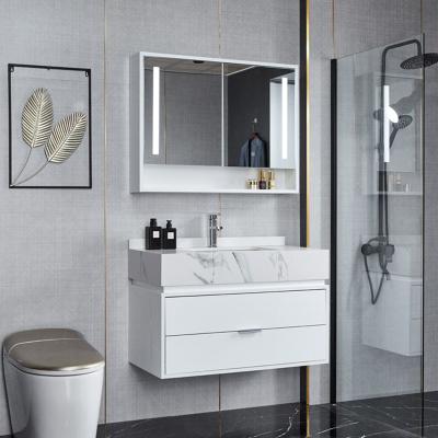 China Environmental Friendly Mirror Wall Cabinet American Style White Plywood Bathroom Vanity Cabinets For Toilet for sale