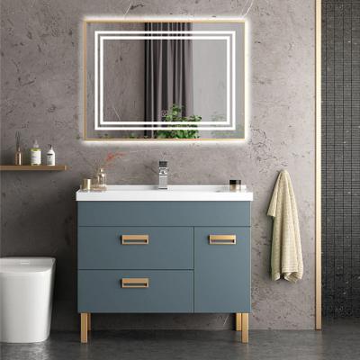 China IP44 Environmentally Friendly Waterproof Floor Standing Bathroom Cabinet Luxury European Vanities for sale