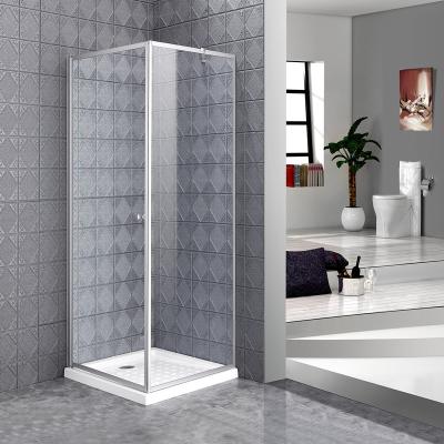 China Slide Smoothly Factory Directly Sell Popular Aluminum Frameless Glass Plate Shower Door for sale