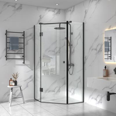 China Smoothly Slide Single Transparent Frameless Double Glass Bathroom Sliding Shower Door for sale