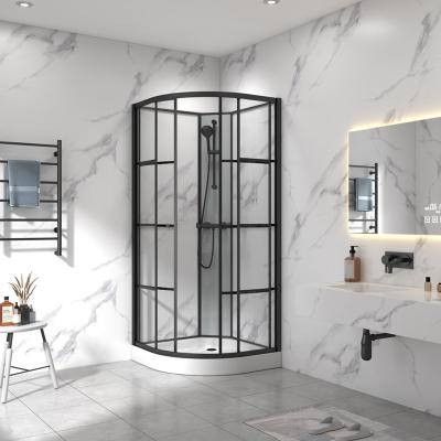 China Slide Smoothly Shape Glass Enclosed Small Bathroom Modern Luxury Bath Shower Cubicle for sale