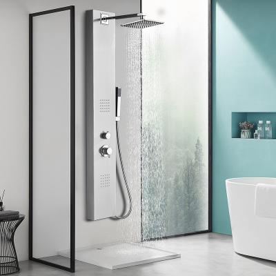 China Without Sliding Bar Factory Sales Modern Stainless Bathroom Wall Thermostatic Waterproof Shower Panel for sale