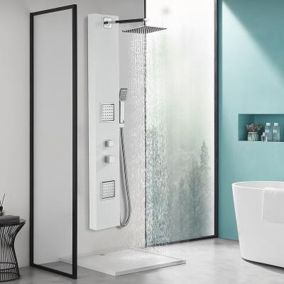 China Without Slide Bar Hot Selling Modern Electric Water Geyser Stainless Steel Tower Shower Panel for sale