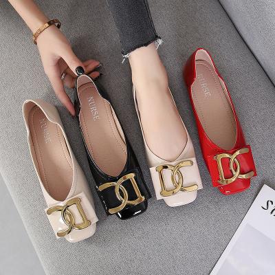 China High Quality Size 44 Low Heel Shoes Women Designer Women Flats Ladies Shoes Wholesale Round Office Shoes for sale