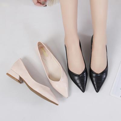 China Wholesale Size 42 PU Maids Casual Shoes Flat Office Shoes Ladies Large Round Pointed Toe Women Slip On Shoes for sale