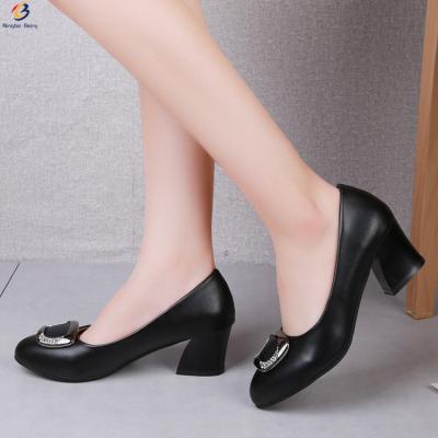 China Hot Selling Light Weight Block Heel Women Low Top Office Shoes Women Shoes For Ladies Elegant And Oxford Shoes for sale