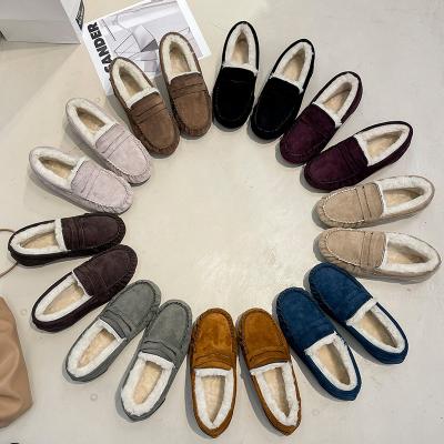 China Around the big hot sale size 41-43 winter shoes ladies slip on shoes women plush home warm shoes for sale