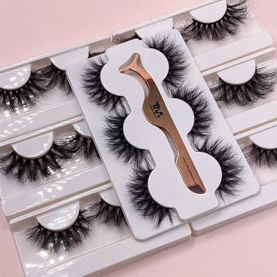 China 25mm long best 5d 25mm Mink Eyelashes Manufacturer Self Adhesive Mink Lashes 100% real Mink Individual Eyelash for sale