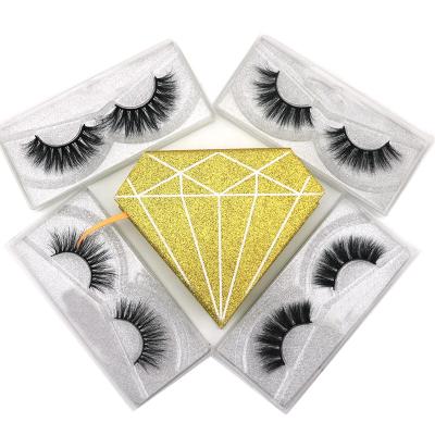 China Long Natural Factory Supply Faux Mink Custom Packaging Glitter Paper Eyelash Box for sale