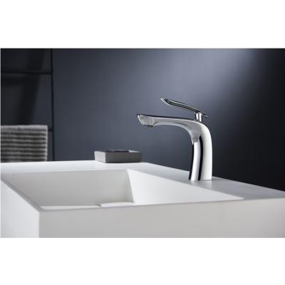 China Contemporary Modern Style Fashion Water Faucet Single Handle Basin Mixer Taps Luxury Faucet For Bathroom for sale