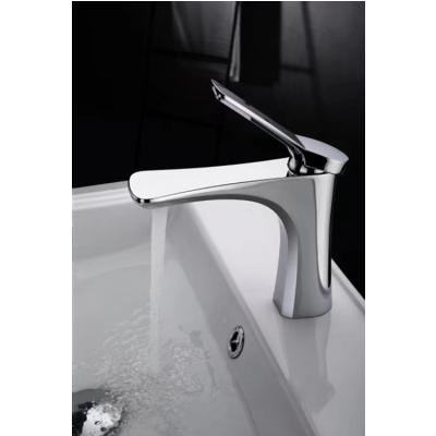 China European Faucets Single Hole Brass Copper Brass Single Lever Water Metered Taps Bathroom Sink Mixer Tap for sale