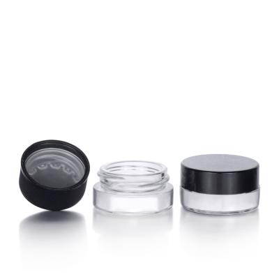 China Refillable 3g Food 5 7 9ml Small Round Empty Child Resistant Mini Rosin Glass Child Proof Jar Concentrate With Lids for sale