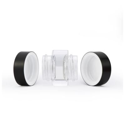 China New Style 3g 5 G10 Cosmetic Special Double Ended Cosmetic Cream Jars Thicken Glass Jars With Lined Head Cap for sale