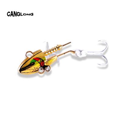 China Canglong New Design 14g/19g/28g/34g Durable Metal Lead Head Build Soft Lure For Perch T-tail Saltwater Lure Freshwater Wholesale for sale