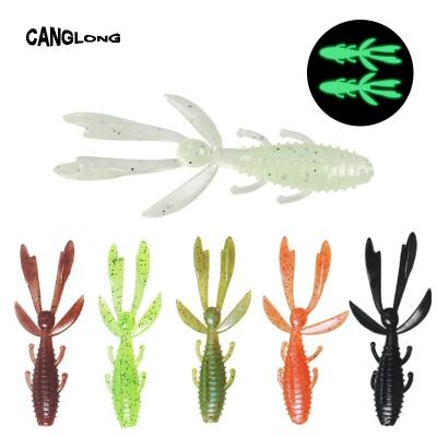 China New Design 1.8G/62MM Durable Shrimp Soft Lure 20PCS Salt+Shrimp Smell For Bass Fishing Lure Wholesale for sale