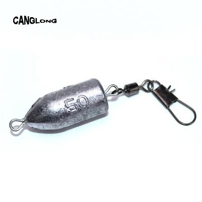 China Canglong Durable Wholesale 15G-100G Lead Fishing Tackle Fall Sea Fishing Tool Connector for sale