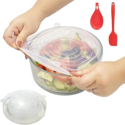 China Non-Refillable Reusable Flexible Food Wrap Silicone Stretch Lids For Bowl Apply To All Kinds Of Containers for sale