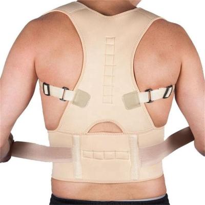 China Wholesale Neoprene Back Braces Medical Neoprene Posture Corrector Magnetic Adjustable Back Brace for sale