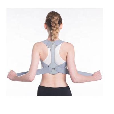 China Hot Selling Gray Color Back Brace Back Belts Posture Corrector Support for Men and Women for sale