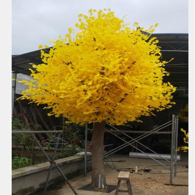 China 3m 4m 5m 6m 7m Realistic Fake Gingko Fake Gingko Tree Outdoor 8m Indoor Artificial Tree for sale