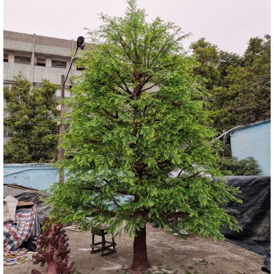 China Large Realistic Artificial Fir Tree Outdoor And Indoor Decorative Artificial Fiberglass Tree For Garden for sale