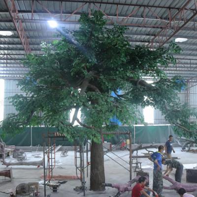 China Large realistic artificial oak tree of outdoor and indoor decorative artificial fiberglass oak tree for garden for sale