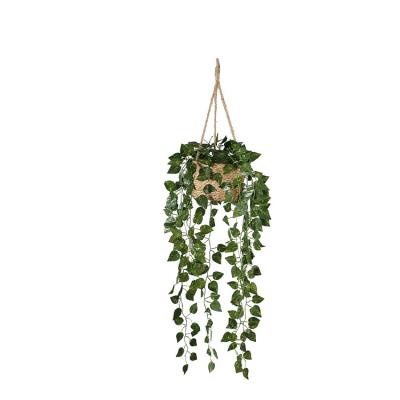 China Realistic Indoor Outdoor Artificial Ivy Vines Vines Hanging Basket For Decoration for sale