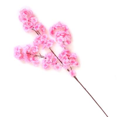 China Realistic Artificial Decoration Cherry Blossom Flower White Pink Branches for sale