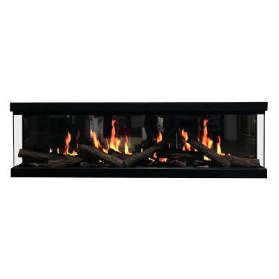 China 3 sided with realistic flames decorative 3 sided electric fireplace for sale