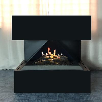 China 3 Sided With Realistic Flames Tecofire Luxury Home Kamin Electric Fireplace Recessed 42 Inch Black for sale