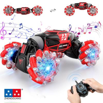 China RC Hobby Zhenguang 2.4ghz Twist Watch Control Car 1/16 Double-sided Hand Gesture Rc Car Radio Remote Control Smart Toys for sale