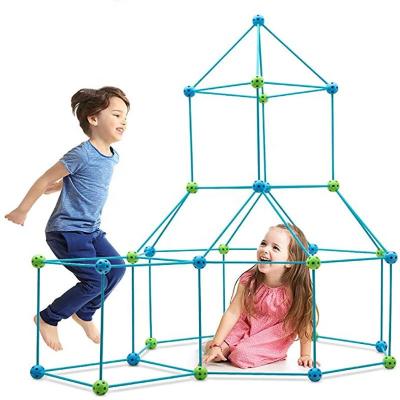 China Construction Toy 122 PCS Kids Fort Building Ultimate Kit Boys And Girls Forts Kids Construction Stem Toys For Build DIY Educational Learning Toy for sale