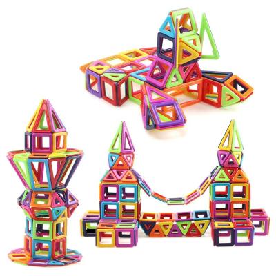 China ZG DIY Block 234pcs Eco-friendly Material Educational Kids Learning Toy Permanent Magnet Tiles ABS Plastic Magnetic Building Blocks for sale