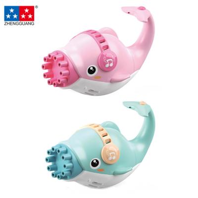 China Zhengguang Electric Plastic Dolphin Bubble Gun Kids Toys Outdoor Wedding Party Themes Soap Bubble Machine Toy for sale