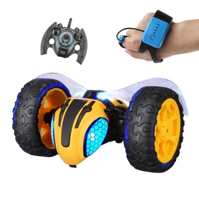 China Zhengguang Double Side Gesture Sensing RC Hobby Stunt Car 360 Rolling Hand Watch Radio Control Kids Remote Control Toys for sale