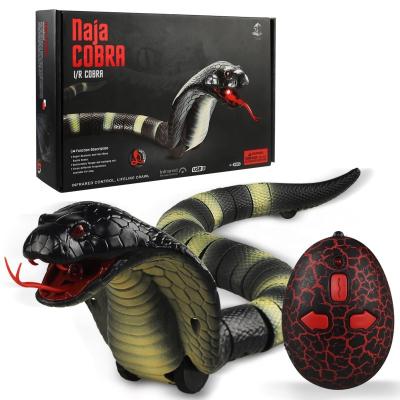 China 2021 Wholesale ZG Eco-friendly Materials Remote Control Snake Plastic Realistic Snake Toys RC Toy Halloween Funny Radio Control Animal Rc Toy For Kids for sale