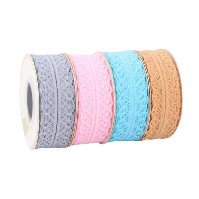 China Wholesale apparel accessories iridescent flower decor bundling ribbon polyester webbing tie lace ribbon fabric for decoration for sale