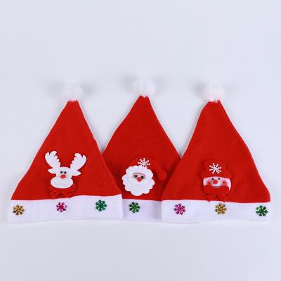 China Kids Beanie Knitted Hats Santa Claus Xmas Gift Decoration Children Navidad Snowman Moose Merry Christmas New Year LED Light Cloth 2023 for sale