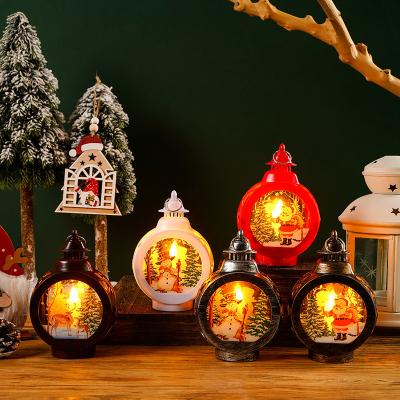 China Christmas Ornament Christmas Decorations for Kids Plastic LED Lights Portable Vintage Christmas Night Lights Christmas Decoration Lights for sale