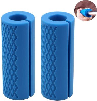 China Non-slip Barbell Bar Grips-Thick Grips For Weightlifting 1 Thumb-Dumbbell Grips Stress Relieve Barbell Grip Hand Protector Pull Up Band for sale