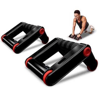 China ab roller wheel raise bars core abdominal strength trainers with resistance bands, ab home gym fitness equipment for home ZL-8041 for sale