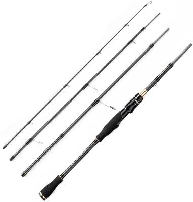 China 24T Carbon Fiber EVA Handle Travel Casting Spinning Fishing Rod For Saltwater Freshwater for sale