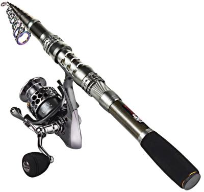 China Portable Telescopic Fishing Rod Reel Spinning Fishing Combos Carbon for Saltwater for sale