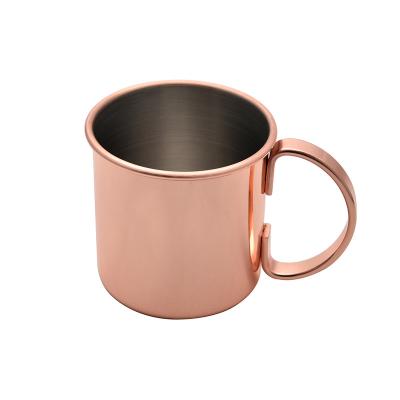 China Viable Classic Stainless Steel Copper Handle 450ML Thermal Bottom Tumbler Cup Nordic Coffee Mug for sale