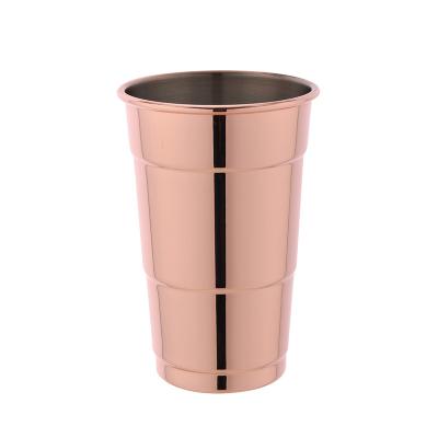 China Sustainable Copper 500ML Beer Pint Mug 304 Stainless Steel Travel Mug Camping Mug for sale