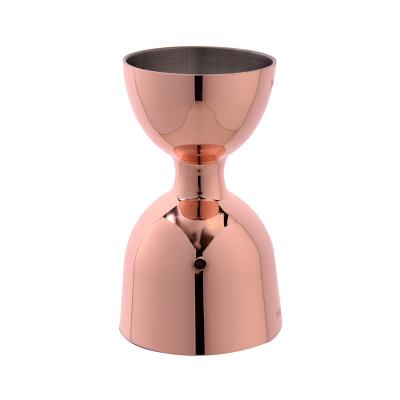 China Viable Double Bell 1/2oz Round High Quality Stainless Steel Copper Small Pulled Cocktail Measuring Cup for sale