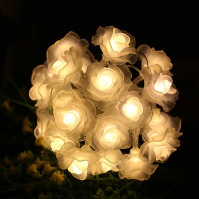 China Home Decor Led Tanabata Rose Flower Light String Flower Decorative Light String Wholesale Plastic Romantic Atmosphere Proposal for sale