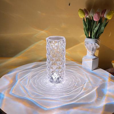 China Living Room Crystal Table Lamp, Crystal Rose Lamp, bedside lamp for sale