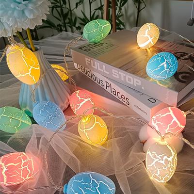 China Home Decor Easter Lights String Decorations, 10 LED Egg Lights, Battery Operated Copper Wire Egg Garland for Bedroom, Party, Birthday, Eas for sale